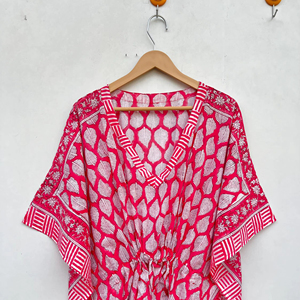 Nouvelle robe de plage en coton imprimé style bohème marocain, vêtements de plage pour femmes, robe longue en coton pur imprimé floral bohème d'été - Product Image 1