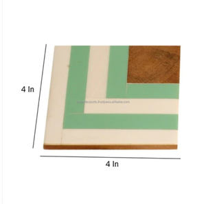 Posavasos de té de madera de mármol redondo personalizado resina y madera hogar Hotel utensilios de cocina alfombrillas y almohadillas de nogal - Product Image 3