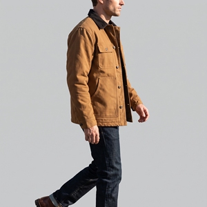 <b>Men's</b> Autumn Heavy Canvas Workwear <b>Jacket</b> Reinforced Rugged Casual <b>Utility</b> <b>Jacket</b> OEM ODM Wholesale Factory Custom Logo - Product Image 3