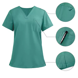 Uniformes Médicos Antiarrugas y Transpirables para Hospital, Fáciles de Lavar, Uniformes Quirúrgicos para Mujer - Product Image 3