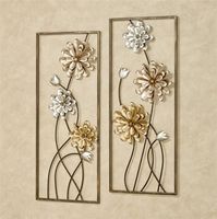 Décoration murale en métal durable, peinte par poudrage, inspirée de la nature, faite à la main, pour un intérieur moderne, élégante décoration murale en fer.