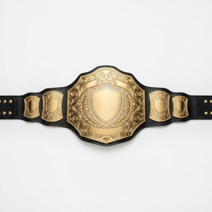 Ceinture de championnat de lutte personnalisée, trophée sportif de boxe, ceinture de compétition, plaques métalliques, sangle en cuir, personnalisable - Product Image 2