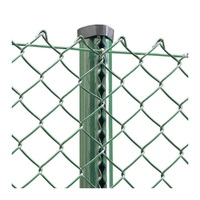 Malla de Alambre Galvanizada Recubierta de PVC Negro de Calibre 8, Rollo de Malla de Alambre de Ciclón Trenzado de 50 pies, Malla de Alambre de Cadena, Novedad de 2025