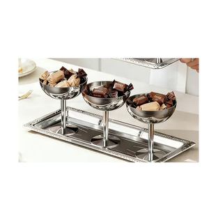 Stainless Steel Ice Cream Goblets Silver Snack Dessert Pudding Cup Fruit Yogurt Bowl for Wedding Party - Product Image 1