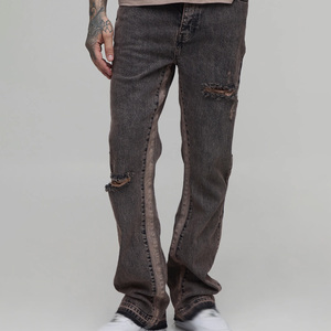 Jeans sur mesure OEM, jeans en denim, jeans évasés, jeans pour femmes, prix d'usine, production en gros, approvisionnement pour le marché américain - Product Image 3