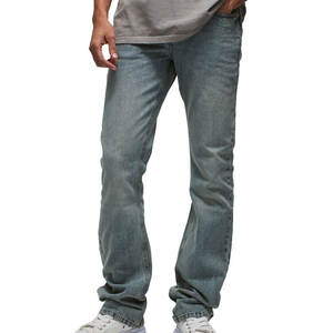 Pantalones Vaqueros con Lavado Ácido, Cintura Alta, Pierna Recta, Estilo Casual Urbano, Venta al por Mayor, Pantalones Vaqueros Retro con Lavado Ácido - Product Image 1