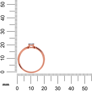 Anillo Halo Clásico Romántico en Oro Rosa con Racimo Completo de Diamantes y Acabado Pulido, Anillo Solitario de Eternidad - Product Image 6