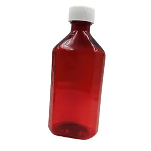 10oz 12oz 14oz 16 Oz Amber PET Plastic Popular Modern Round Arch Bottle With 28-400 Neck Finish For Cough Syrup Liquid Medicine