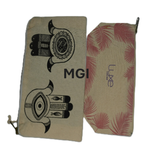 Factory Wholesale Eco-friendly Recycled Cotton Canvas Zipper Pouch Custom Logo Gift <b>Bags</b> for <b>Makeup</b> Cosmetic Brushes Plain - Product Image 5