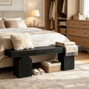 Panca Classica Solida per Corridoio, Accessorio Perfetto per Arredamento Camera da Letto - Product Image 1