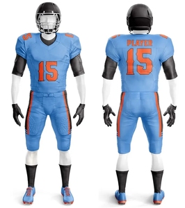 Uniformes de football américain personnalisables 100% polyester Impression par transfert thermique Séchage rapide Évacuation de l'humidité Hommes Toutes saisons Avant - Product Image 5