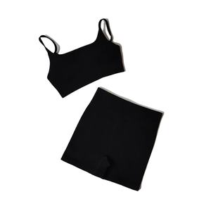 Ensemble de Yoga sans couture femme haut court soutien-gorge Leggings 2 pièces femmes tenue Fitness Gym entraînement Shorts Sport porter Gym costume - Product Image 2
