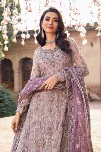 ชุดเดรส Anarkali Lehenga Choli แบบยาวประดับประดาอย่างหรูหราสไตล์ปากีสถาน สำหรับผู้หญิง ชุดเจ้าสาวงานแต่งงาน ชุดงานเลี้ยงสุดหรู ผ้าอะคริลิกกันยับ - Product Image 5