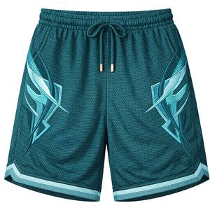 Shorts d'été décontractés en maille pour hommes, idéaux pour la gym, la course et le fitness, séchage rapide, respirants, taille élastique, style streetwear urbain - Product Image 3