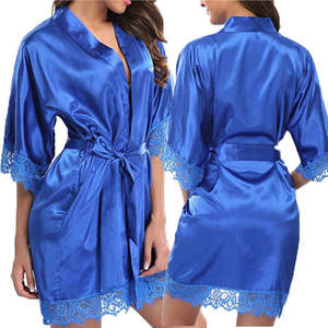 Camisón Rojo de Satén para Mujer, Conjunto de Ropa de Dormir, Camisón Suave para Mujer, Bata de Novia, Tendencia de Moda - Product Image 3