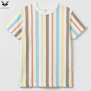 เสื้อยืดเด็กผู้ชายแฟชั่น ฤดูร้อน แขนสั้น สวมใส่สบาย ผ้าถักผสมคอตตอน ระบายอากาศได้ดี คุณภาพสูง รับสั่งทำ - Product Image 6