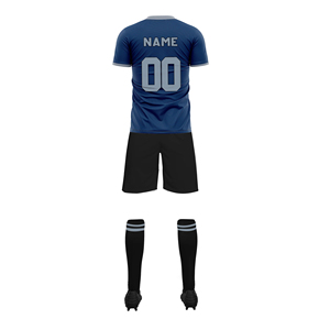 ชุดเสื้อฟุตบอลลายเรขาคณิตสีม่วงสำหรับผู้ชาย พร้อมกางเกงขาสั้นสีดำ ระบายเหงื่อได้ดี ทรงสปอร์ต เหมาะกับทุกฤดูกาล ชุดยูนิฟอร์มปรับแต่งได้ - Product Image 4