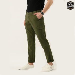 Pantalon cargo léger en toile de polyester 100 % de haute qualité pour homme, séchage rapide et respirant - Product Image 2