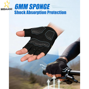 Guantes de Ciclismo -[Almohadilla de Gel de 6MM] Medios Dedos con Absorción de Impactos, Antideslizantes, para Entrenamiento, Levantamiento de Pesas, Actividades al Aire Libre, Motocross - Product Image 3
