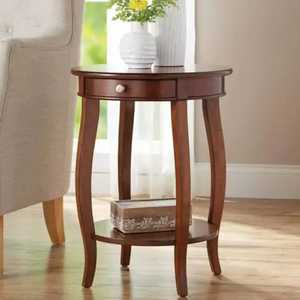 Modern Handmade Solid Wood Eco-Friendly Side <b>Table</b> End <b>Table</b> Ribbed Base Pedestal Coffee <b>Table</b> Minimalist Nightstand Living Room - Product Image 2