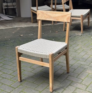 Minimalist Durable Wood Dining Chair with Sustainable Solid <b>Oak</b> <b>Frame</b> and Breathable Rattan for Upscale Cafes and Homes - Product Image 4