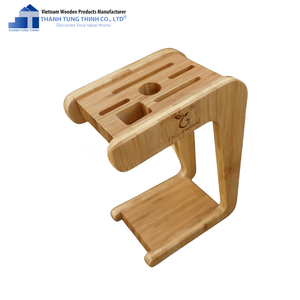 THANH TUNG THINH Bamboo <b>Kitchen</b> Storage Rack Rectangular Multifunctional Standing Type Minimalist Design for Spice and <b>Gadgets</b> - Product Image 4