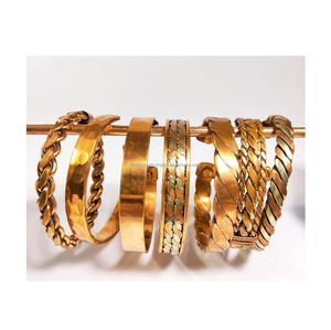 Brazalete Kada Ajustable de Cobre Sólido, Hecho a Mano, Accesorio de Moda para Bienestar y Sanación, para Hombres y Mujeres, Chapado en Cobre Antiguo, Personalizado - Product Image 1