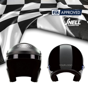 หมวกกันน็อคแบบเปิดหน้า 3/4 มาตรฐาน FIA 8859 2015 และ SNELL SA2020 สำหรับมอเตอร์สปอร์ต ผลิตโดยผู้ผลิต OEM ODM สำหรับตลาดอะไหล่  มีตัวเลือกวิซเซอร์แบบเปิดหน้า  สามารถสั่งทำโลโก้ได้  ขนาด 3XS ถึง XXL - Product Image 2