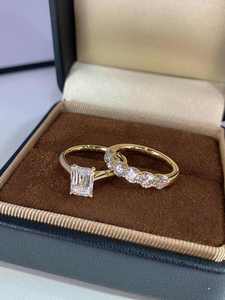 Excellent Quality 925 Sterling Silver 10K Gold Plated Prong Setting Moissanite Engagement <b>Ring</b> for Valentine's Day Gift - Product Image 4