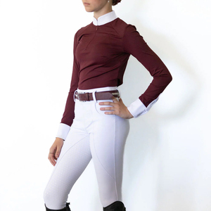 Camisas de Equitación de Manga Larga para Adultos, Talla para Damas, Algodón/Poliéster, Estampado Digital - Product Image 4
