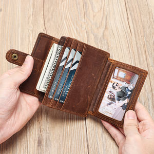 Cartera Corta de Cuero para Hombre, Monedero Delgado, Tarjetero, Cartera de Cuero Genuino para Hombre - Product Image 3