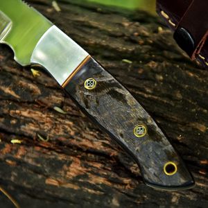 UA Supplies Tanto Style <b>Mirror</b> Polish Stainless Steel Hunting Fixed Blade Knife <b>Clip</b> Point 0.5mm Thickness Natural Ram Horn - Product Image 4