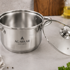 Export Quality Stainless Steel 12 Piece <b>Cookware</b> Set Scratch Resistant Premium Durable Build Design - Product Image 5