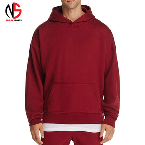 เสื้อฮู้ดผู้ชายสีแดงเลือดหมู ผ้าฟลีซ สวมใส่สบาย สไตล์สตรีทแวร์ ผ้าฝ้าย 100% ทรงปกติ เหมาะสำหรับใส่ในฤดูหนาว ยี่ห้อ Nurak ขายดี - Product Image 1