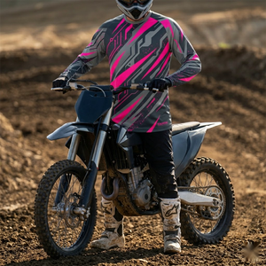 Men's Sublimation Motocross Jersey Shirt | OEM 100% Polyester <b>Breathable</b> Comfortable Printing Supply - Product Image 5
