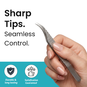 Premium Professional Stainless Steel Lash Extension Tool Curved Precision Tip Anti-Magnetic Durable for Volume <b>Fans</b> Hybrid - Product Image 6