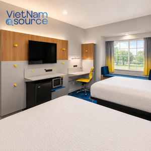 Solutions élégantes de mobilier de chambre pour l'hôtellerie Microtel, avec HPL décoratif et MDF de qualité commerciale, fabriqué au Vietnam. - Product Image 6