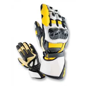Guantes de Motociclismo Alpha Racing, Compatibles con Pantalla Táctil, Antideslizantes, Dedos Completos, Construcción de Cuero Personalizada - Product Image 2