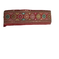 Lacets dorés brodés à la main sur mesure, idéaux pour bordures de vêtements adaptés à la revente
