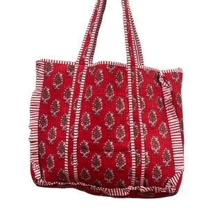 กระเป๋า jhola ลายควิลท์แบบกลับด้านได้ทำด้วยมือกระเป๋าสะพายไหล่ผ้าฝ้ายอินเดียสไตล์วินเทจกระเป๋าช้อปปิ้งชายหาดฤดูใบไม้ร่วงฤดูหนาว - Product Image 2