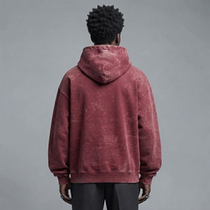 Sudadera con capucha para hombre, estilo casual de invierno, 100% algodón grueso, corte holgado, estilo urbano con cremallera efecto spray. - Product Image 6