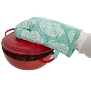 Gants de four en coton et silicone antidérapants, résistants à la chaleur, imperméables, matelassés en losanges, imprimés, pour micro-ondes, fournis par le fabricant - Product Image 5