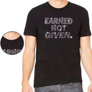 Camiseta de Algodón con Pedrería de Último Diseño, Camisetas de Verano al por Mayor, Camisetas de Estilo Nuevo con Logotipo Personalizado - Product Image 6