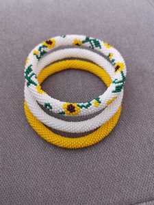 Handmade African Maasai Beaded <b>Bangles</b> Set Multi Color <b>Glass</b> Seed Bead Bracelets Women Ethnic Tribal Wrist Jewelry Accessories - Product Image 2