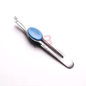Pinzas para cejas de acero inoxidable, punta puntiaguda, mango cómodo, estilo moderno, reutilizables para una depilación precisa - Product Image 2