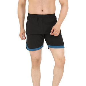 Men's Summer Casual Cargo <b>Shorts</b> Workwear Style Solid Color <b>Polyester</b>/Nylon Mid Elastic Waist Loose Fit Breathable Knitted - Product Image 5