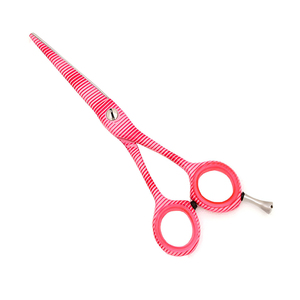 Ciseaux de coiffure professionnels en acier inoxydable, rose rayé, lame affûtée, pour droitiers, ciseaux de salon de coiffure, ciseaux de barbier - Product Image 4