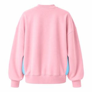 Sweat-shirt à col rond et manches longues pour femme, rose et bleu, avec blocs de couleurs, de la marque Jack And Jill Of America, motif grec - Product Image 3