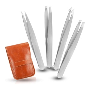 Pince à cils personnalisée avec logo, outil en acier inoxydable durable et réutilisable, pointe sur mesure, marque privée - Product Image 1