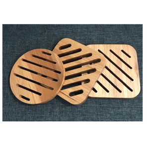 Salvamanteles de Madera, Tamaño Personalizado, Redondos y Cuadrados, Modernos, Resistentes al Calor, Accesorios de Cocina - Product Image 1